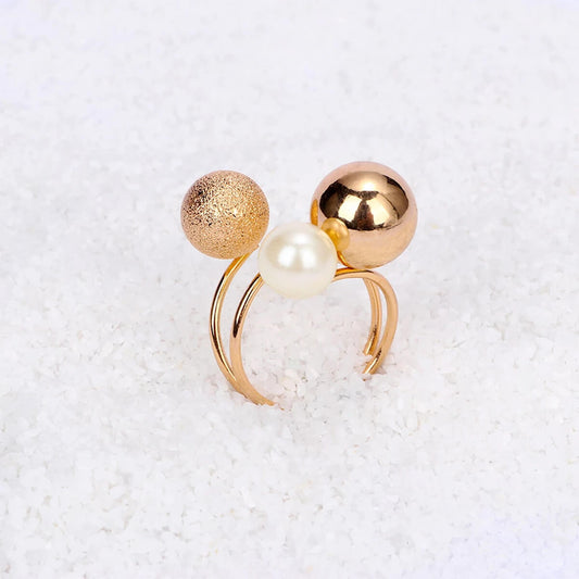 SPHERICAL PEARL RING (ADJUSTABLE) - Alonna's Legging Land