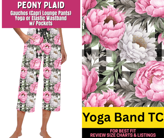 Peony Plaid Capri Gauchos