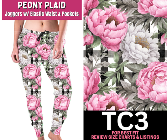 Peony Plaid Joggers