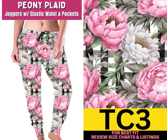 Peony Plaid Joggers