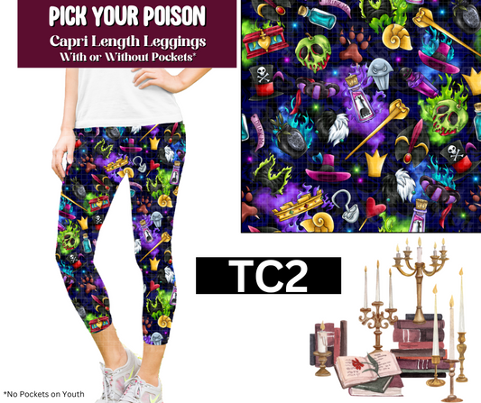 Pick Your Poison Capri Length Leggings w/ Pockets