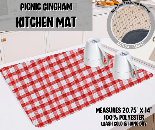 Picnic Gingham Kitchen Mat