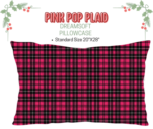 Pink Pop Plaid  Dreamsoft Pillowcases
