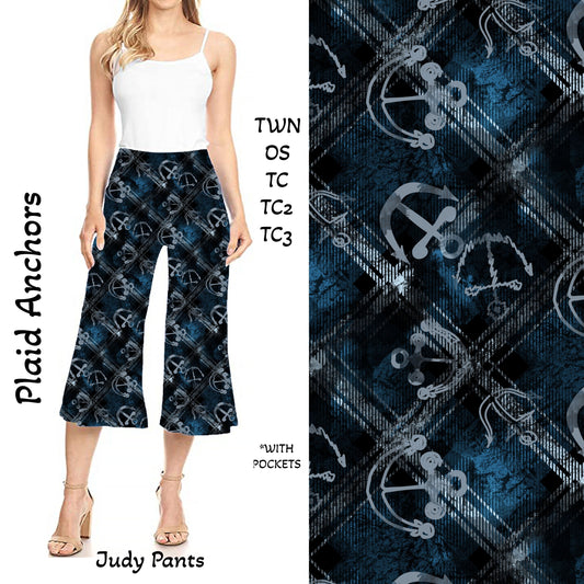 Plaid Anchors Judy Pants with Pockets