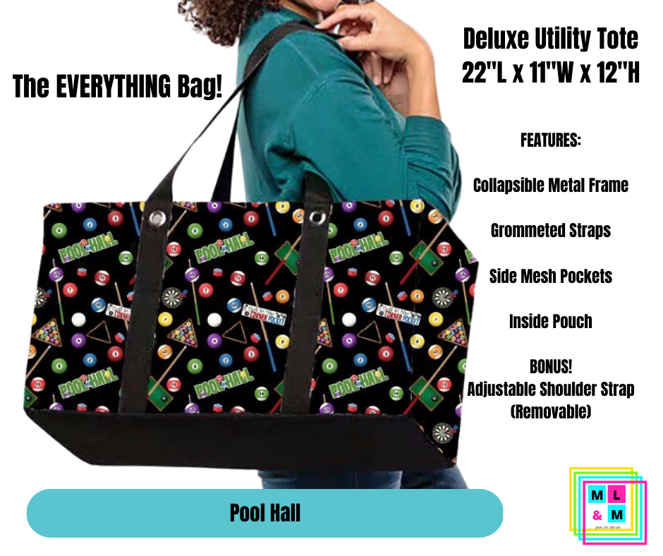 Pool Hall Collapsible Tote - Alonna's Legging Land