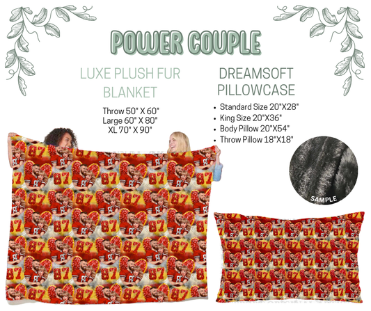 Preorder! Closes 10/9. ETA Dec. Power Couple Luxe Plush Fur Blanket and/or DreamSoft Pillowcase