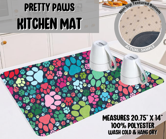 Preorder! Closes 5/22. ETA August. Pretty Paws Kitchen Mat