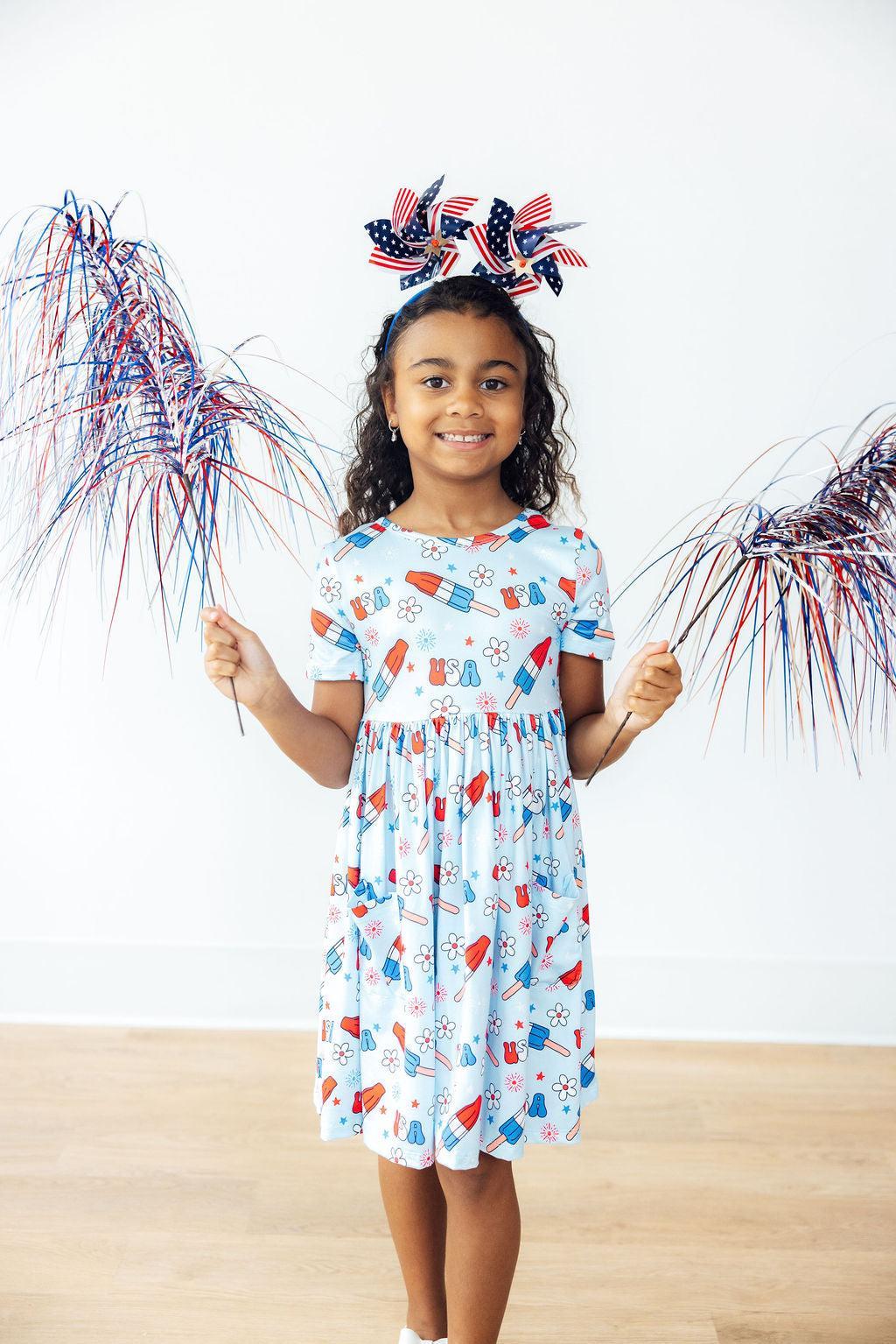 Proudly Patriotic S/S Pocket Twirl Dress
