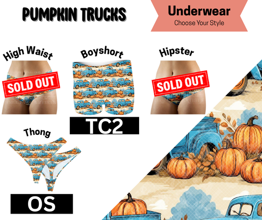 Pumpkin Trucks Boyshort, & Thong Underwear