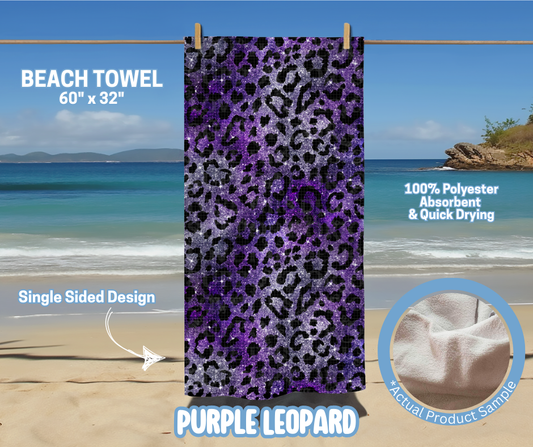 Preorder! Closes 5/15. ETA August. Purple Leopard Towel