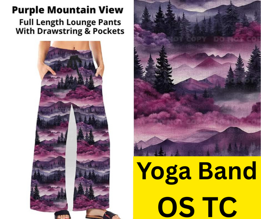 Purple Mountain View Full Length Lounge Pants