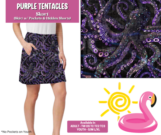 Preorder! Closes 5/6. ETA August. Purple Tentacles Skort