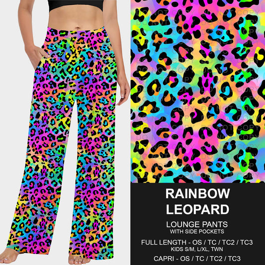 B228 - Preorder Rainbow Leopard Lounge Pants (Closes 5/11. ETA: late July)