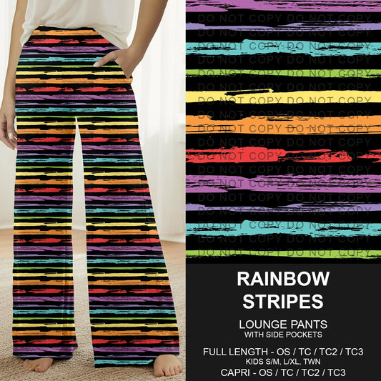B286 - Preorder Rainbow Stripes Lounge Pants (Closes 4/19. ETA: late June)
