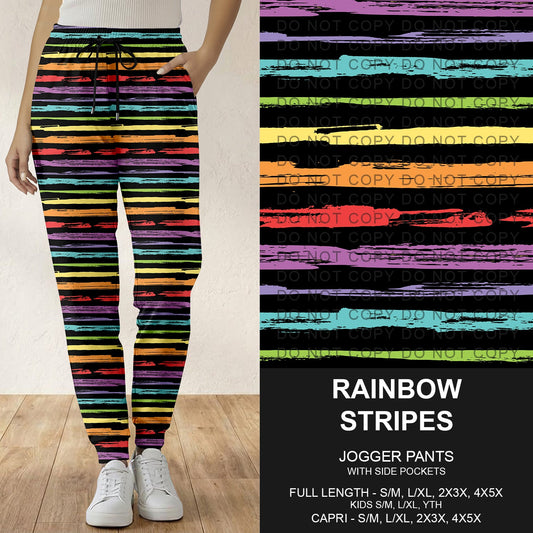 B286 - Preorder Rainbow Stripes Joggers (Closes 4/19. ETA: late June)