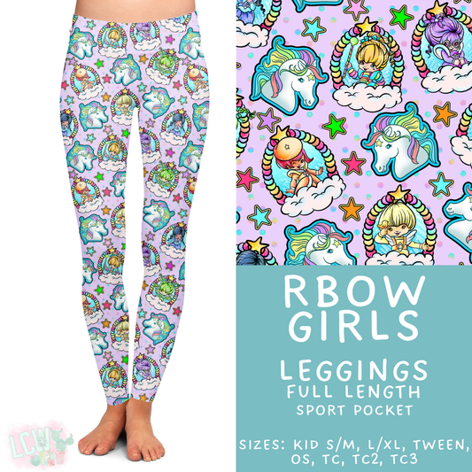 Batch #454 - Cool Characters 10 - Closes 11/26 - ETA mid Jan - RBow Girls Full Length Leggings
