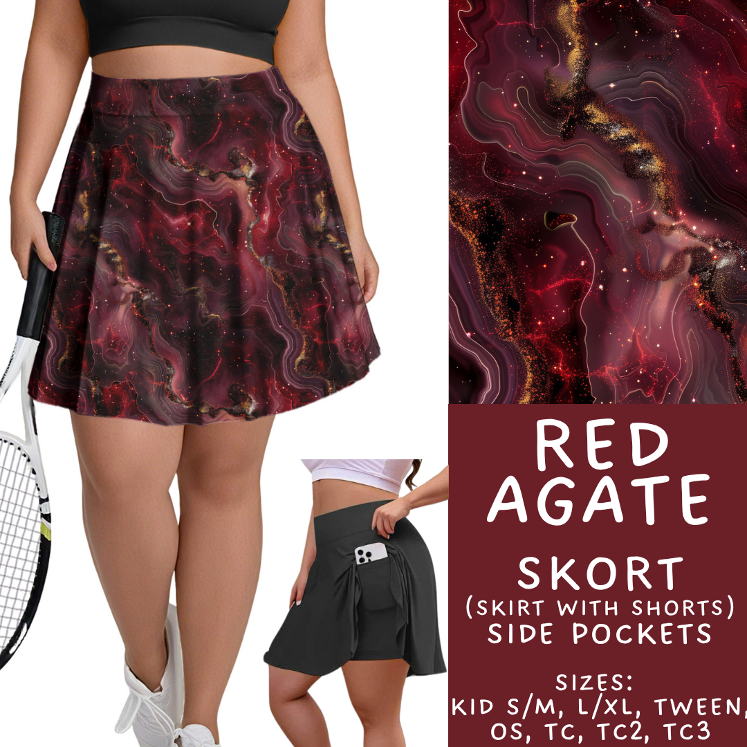 Batch #448 - Agate Collection - Closes 11/17 - ETA early Jan - Red Agate Skort