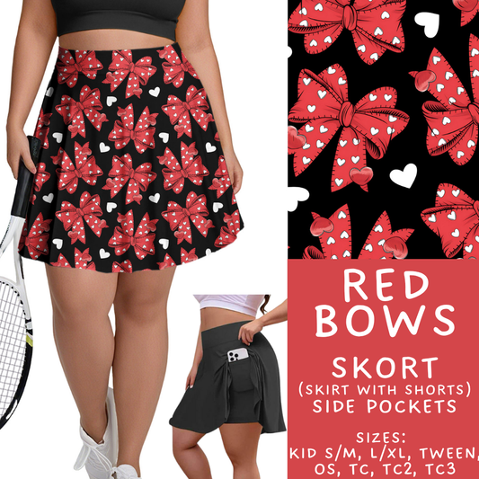 Batch #453 - Love Day 2 - Closes 11/24 - ETA mid Jan - Red Bows Skort