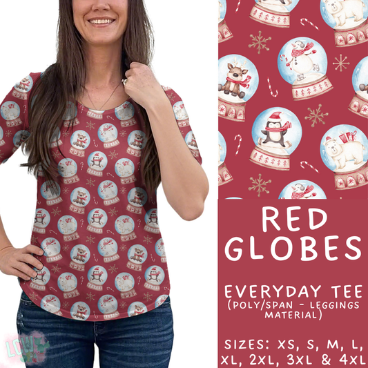 Batch #424 - Jingle All The Way - Closes 10/3 - ETA mid/late Nov - Red Globes Everyday Tee