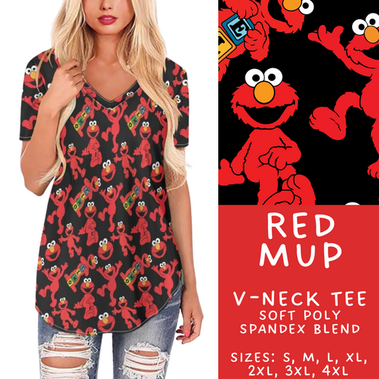Batch #411 - July Request Run - Closes 9/11 - ETA late October - Red Mup V-Neck Tee