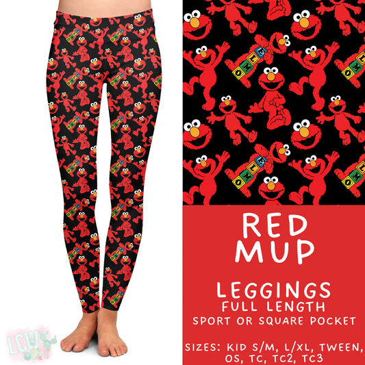 Batch #411 - July Request Run - Closes 9/11 - ETA late October - Red Mup Full Length Leggings