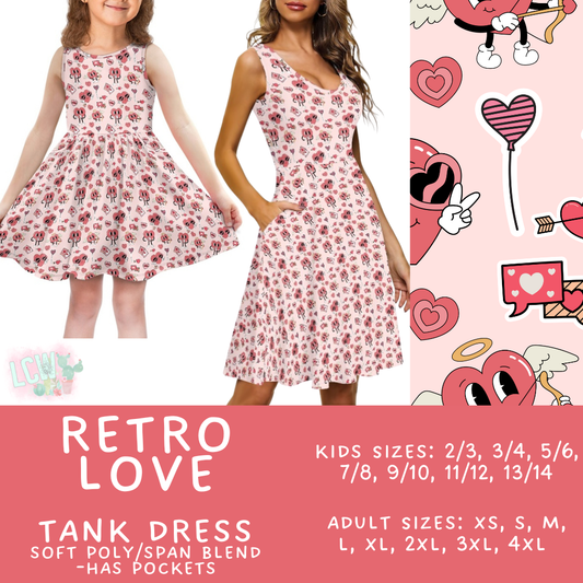 Batch #452 - Mom & Me Love - Closes 11/21 - ETA early Jan - Retro Love Women's & Girl's Tank Dress