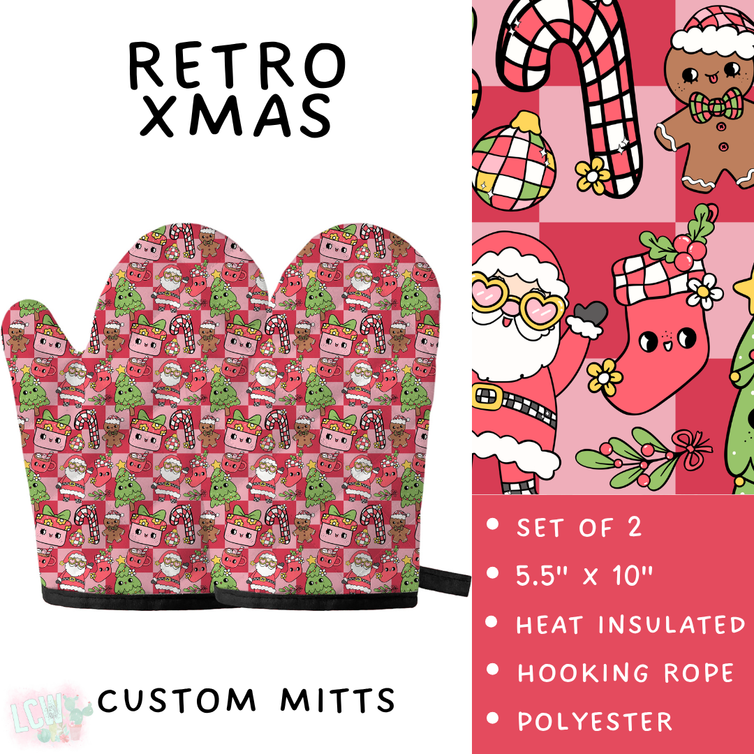 Batch #591 - Baking Spirits Bright 3 - Closes 9/28 - ETA mid/late Nov - Retro Xmas Oven Mitts