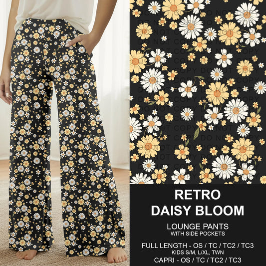 B286 - Preorder Retro Daisy Bloom Lounge Pants (Closes 4/19. ETA: late June)