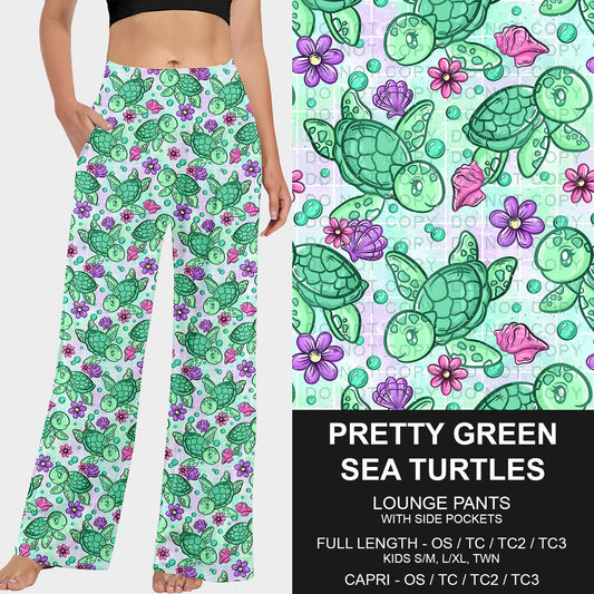 B228 - Preorder Pretty Green Sea Turtles Lounge Pants (Closes 5/11. ETA: late July)