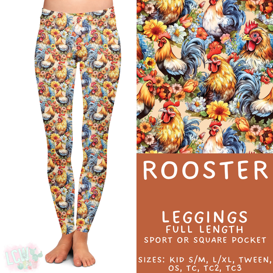 Batch #427 - August Request Run - Closes 10/9 - ETA late Nov - Rooster Full Length Leggings