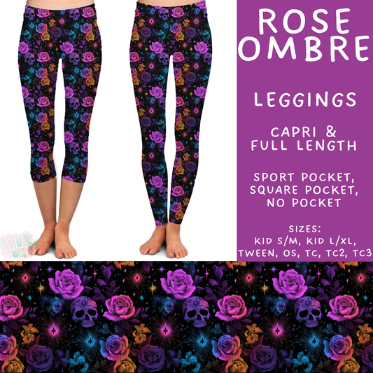 Batch #538 - Fun Run 23 - Closes 6/3 - ETA early August - Rose Ombre Full and Capri Length Leggings