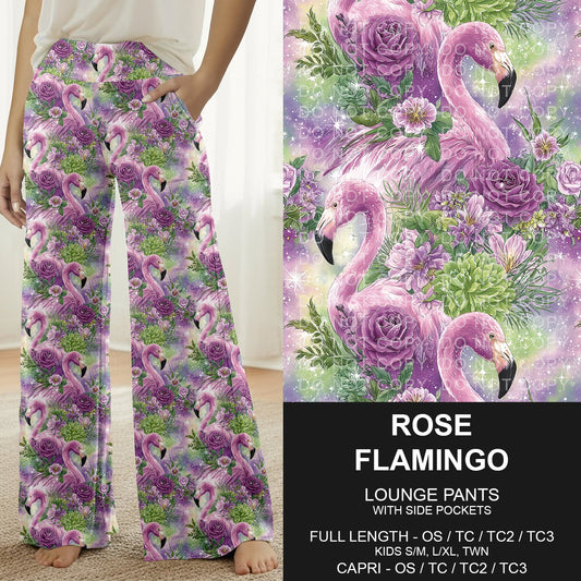 B274 - Preorder Rose Flamingo Lounge Pants (Closes 2/22. ETA: late April) - Alonna's Legging Land