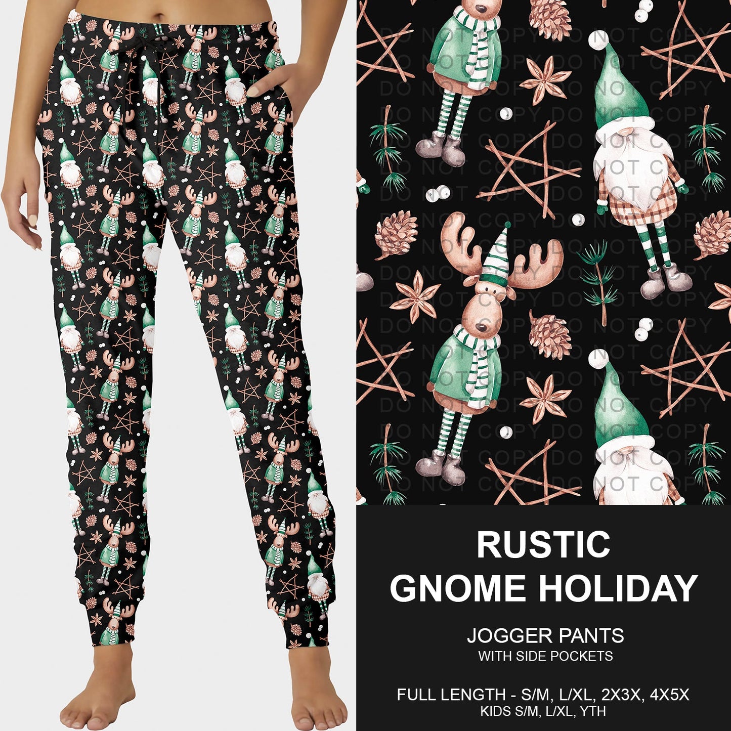 B254 - Preorder Rustic Gnome Holiday Joggers (Closes 10/05. ETA early Dec.)