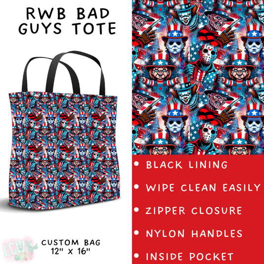 Batch #336 - RWB Characters - Closes 5/7 - ETA mid June - RWB Bad Guys Tote