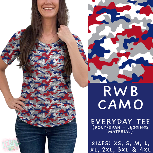 Batch #337 - USA Faves - Closes 5/7 - ETA mid June - RWB Camo Everyday Tee