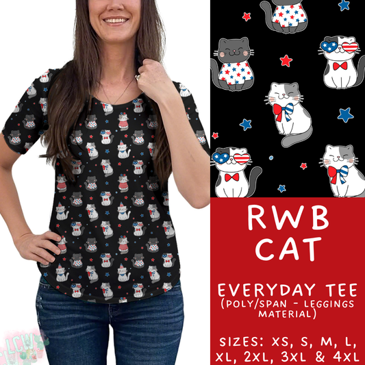 Batch #337 - USA Faves - Closes 5/7 - ETA mid June - RWB Cat Everyday Tee