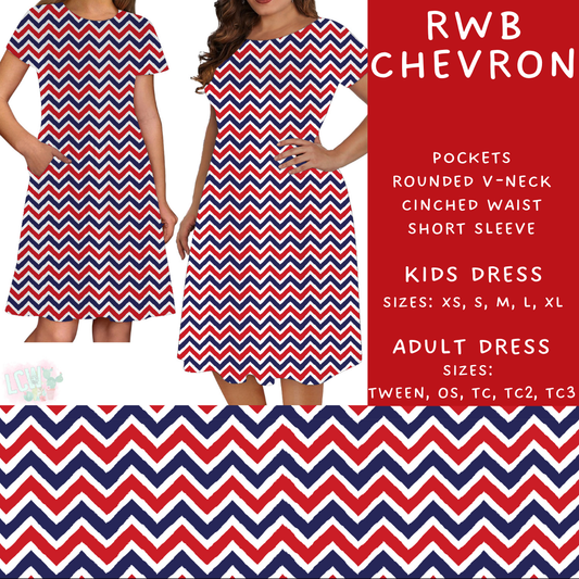 Batch #337 - USA Faves - Closes 5/7 - ETA mid June - RWB Chevron Adult & Kids Dresses