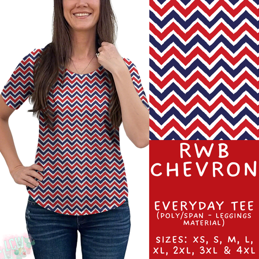 Batch #337 - USA Faves - Closes 5/7 - ETA mid June - RWB Chevron Everyday Tee