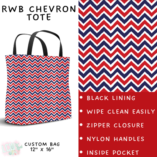 Batch #337 - USA Faves - Closes 5/7 - ETA mid June - RWB Chevron Tote