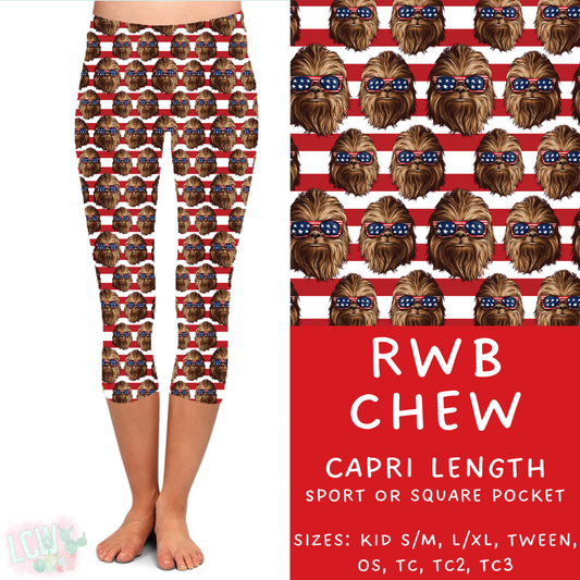 Batch #336 - RWB Characters - Closes 5/7 - ETA mid June - RWB Chew Capri Length Leggings