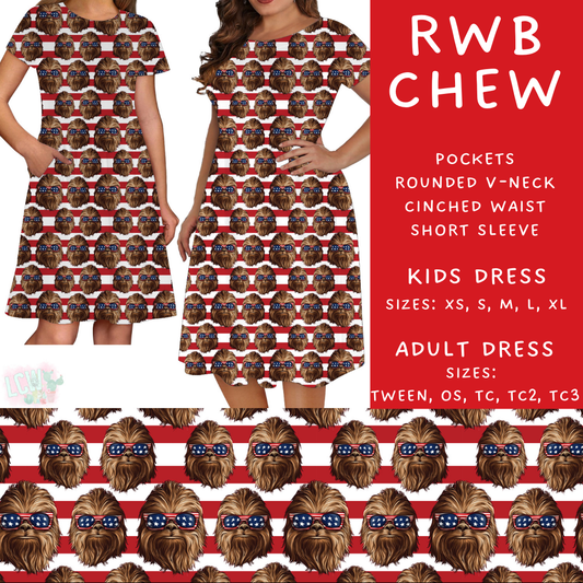 Batch #336 - RWB Characters - Closes 5/7 - ETA mid June - RWB Chew Adult & Kids Dresses