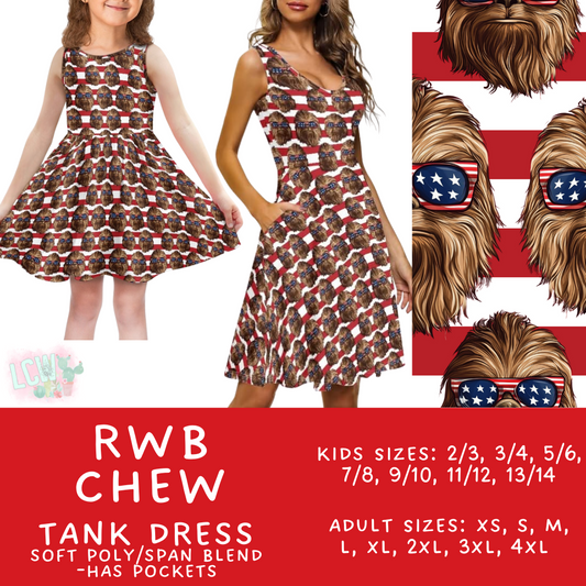 Batch #336 - RWB Characters - Closes 5/7 - ETA mid June - RWB Chew Women's & Girl's Tank Dress