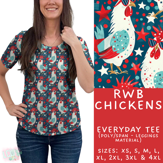 Batch #337 - USA Faves - Closes 5/7 - ETA mid June - RWB Chickens Everyday Tee
