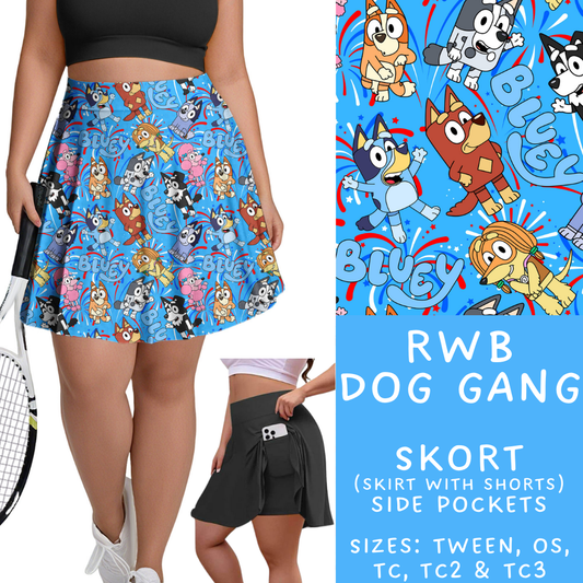 Batch #336 - RWB Characters - Closes 5/7 - ETA mid June - RWB Dog Gang Skort