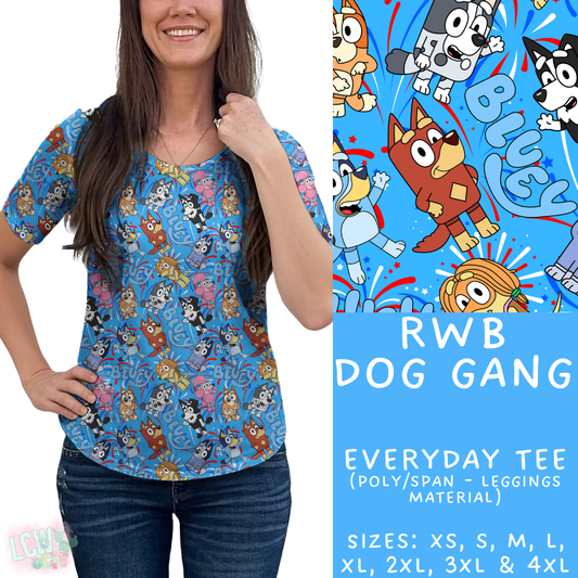 Batch #336 - RWB Characters - Closes 5/7 - ETA mid June - RWB Dog Gang Everyday Tee