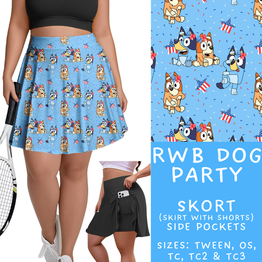 Batch #336 - RWB Characters - Closes 5/7 - ETA mid June - RWB Dog Party Skort