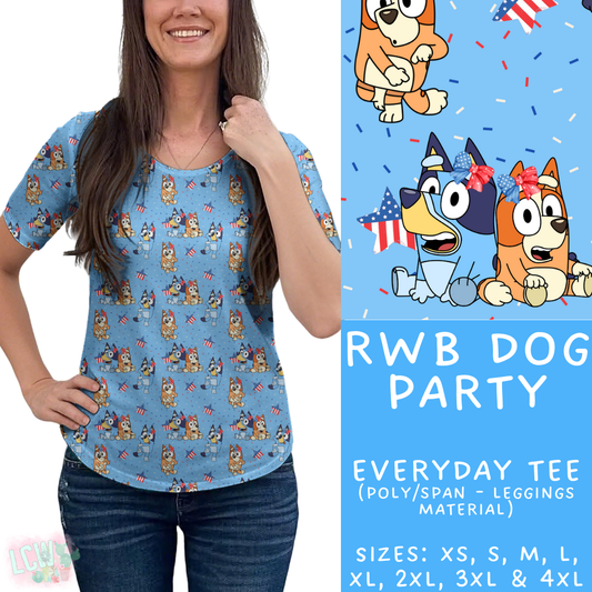 Batch #336 - RWB Characters - Closes 5/7 - ETA mid June - RWB Dog Party Everyday Tee