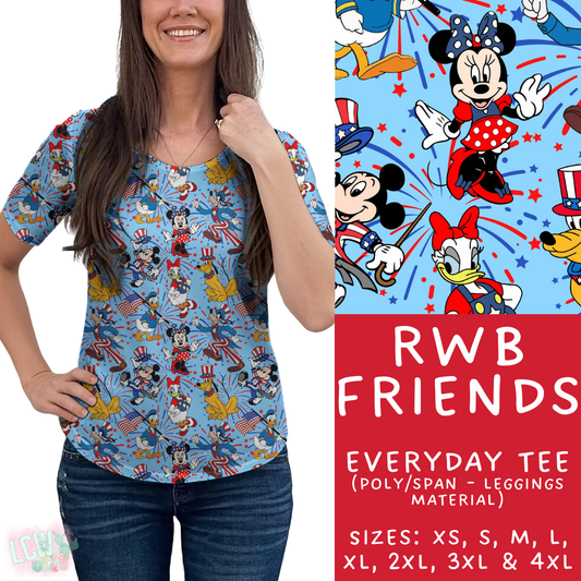 Batch #338 - Magical 4th of July - Closes 5/7 - ETA mid June - RWB Friends Everyday Tee
