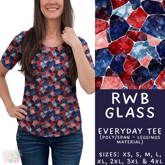 Batch #337 - USA Faves - Closes 5/7 - ETA mid June - RWB Glass Everyday Tee