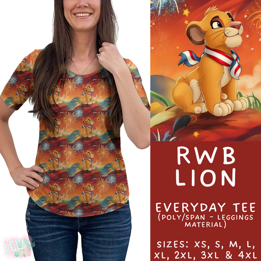 Batch #338 - Magical 4th of July - Closes 5/7 - ETA mid June - RWB Lion Everyday Tee